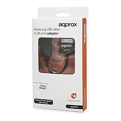 Approx APPC06 Adaptateur USB à 30 Broches pour Samsung Galaxy Tab 3 Noir pas cher