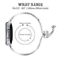 Bracelet en métal forme de couronne évidée, sangle coulissante réglable, argent pour votre Samsung Gear S3 Classic/S3 Frontier