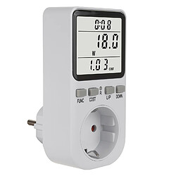 Compteur d'énergie GreenBlue, prise, wattmètre, type F, 220-240V AC, 50Hz, charge max. 16A, IP20, GB364 F