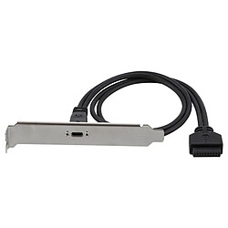 Wewoo 50cm USB-C / Type-C Femelle à USB 3.0 Motherboard Câble de support de d'extension de panneau à 20 broches