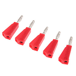 Avis 5pieces 4mm Banana Plug pour Sondes de Test Instrument Instrument Meter Connector rouge