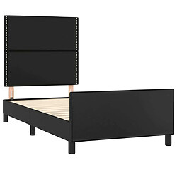 Acheter Maison Chic Cadre/structure de lit avec tête de lit pour adulte - Lit Moderne Chambre Noir 100x200 cm Similicuir -MN41066