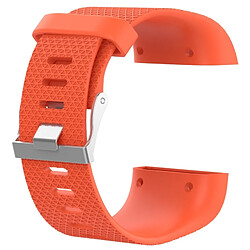 Wewoo Bracelet pour montre connectée Dragonne sport réglable Losange Texture FITBIT Surge Orange