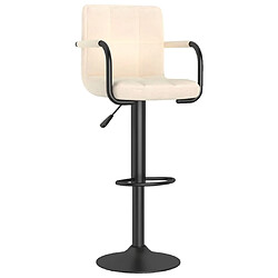 vidaXL Tabouret de bar Crème Tissu