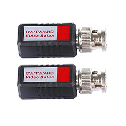 Wewoo 2 PCS HD 202E version améliorée Coaxial CVI / TVI / AHD 1CH Transmetteur passif vidéo Balun