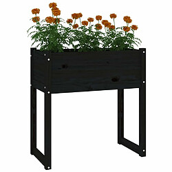 Acheter Maison Chic Jardinière,Bac à fleurs - pot de fleur Noir 78x40x81 cm Bois massif de pin -GKD77059