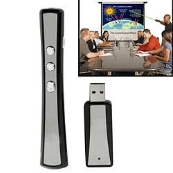 Wewoo Télécommande argent 2.4GHz Présentation multimédia à distance PowerPoint Clicker Handheld Contrôleur Flip Pen avec récepteur USB, distance de contrôle: 25m