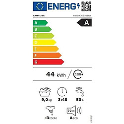 Acheter Lave-linge hublot SAMSUNG AI Ecobubble™ WW90DG6U25LB - 9 kg - Induction - L60cm - 1400 trs/min - Connecté - Noir