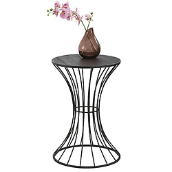 Table Basse en Forme Sablier 55,5 x 37,5 cm Noir [en.casa]