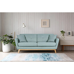 Avis Concept Usine Canapé scandinave 3 places et 2 coussins vert d'eau HOGA