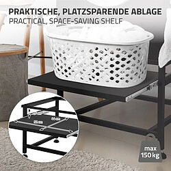 Avis ML-Design Socle de machine à laver avec étagère extensible base sèche-linge en acier noir