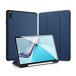 Dux Ducis Etui en PU avec support à trois volets bleu pour votre Huawei MatePad 11 (2021)