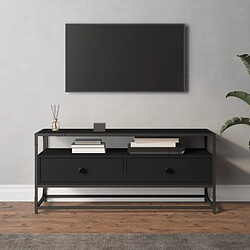 vidaXL Meuble TV noir 100x35x45 cm bois d'ingénierie