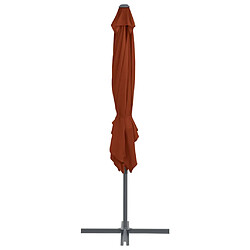 Acheter ComfortXL Parasol Déporté Avec Mât En Acier Terre Cuite 250x250 Cm