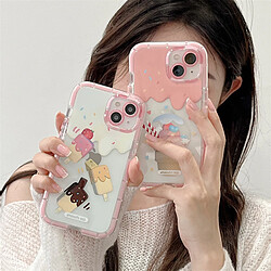 GUPBOO Étui pour iPhone13 Coque de téléphone Summer Cream Ice Cream Girl Silicone