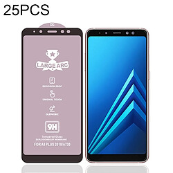 Wewoo Film de verre trempé 25 PCS 9H HD Grand Arc High Alumina Full Screen de pour Galaxy A8 + 2018