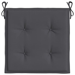 Acheter vidaXL Coussins de chaise de jardin lot de 6 anthracite 40x40x3 cm