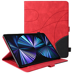 Etui en PU skin touch, fermoir magnétique avec support rouge pour votre Apple iPad Pro 11 pouces (2020)/(2018)/(2021)/Air (2020)