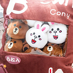 Acheter Universal 8pcs/lot mignon animal sac conique marron peluche poupée remplie lapin bonbon pudding coussin/oreiller enfant/fille cadeau d'anniversaire | oreiller de luxe