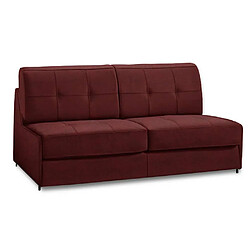 Inside 75 Canapé lit 4-5 places DENSO XXL convertible EXPRESS lattes couchage 180 cm matelas 18cm microfibre bordeaux