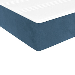 Acheter vidaXL Matelas de lit à ressorts ensachés bleu foncé 120x190x20 cm