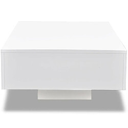 Avis ComfortXL Table Basse Haute Brillance Blanche