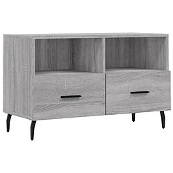 vidaXL Meuble TV Sonoma gris 80x36x50 cm Bois d'ingénierie