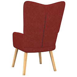 Maison Chic Chaise de relaxation | Fauteuil relax avec tabouret Rouge bordeaux Tissu -GKD39989 pas cher