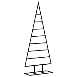 vidaXL Arbre de Noël en métal pour décoration noir 125 cm