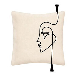 But Housse de coussin 40x40 cm VISAGE Blanc