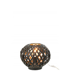 Dansmamaison Lampe De Table Bambou Noir