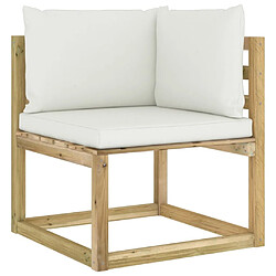 Acheter Maison Chic Salon de jardin 6 pcs + coussins - Mobilier/Meubles de jardin - Table et chaises d'extérieur bois de pin imprégné -MN27358