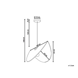 Avis Beliani Lampe suspension HERRON Naturel