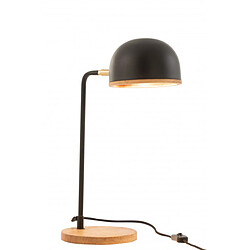 Dansmamaison Lampe De Bureau Evy Metal/Bois Noir/Naturel