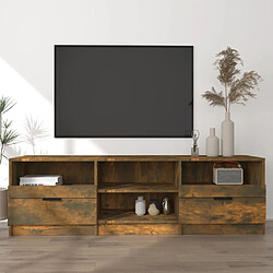 vidaXL Meuble TV Chêne fumé 150x33,5x45 cm Bois d'ingénierie