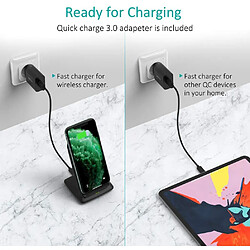 Acheter CHOETECH Chargeur sans Fil pour iPhone 11 Pro Max,Chargeur Induction Rapide 15W pour LG V50/V40 Sony XZ3 7,5W Qi iPhone XS Max/XR/X Noir