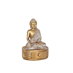 Figurine Décorative Romimex Doré Buda 11 x 16 x 11 cm