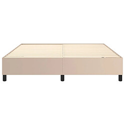 Acheter vidaXL Cadre de lit sans matelas cappuccino 160x200 cm similicuir