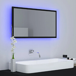 Avis Maison Chic Miroir à LED,Miroir Lumineux LED de salle de bain Noir 80x8,5x37 cm Acrylique -MN19829