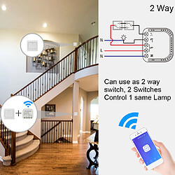 Acheter Module De Commutateur De Lumière De Relais WiFi Intelligent 90-264V APP Contrôle DIY EW