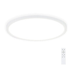 NETTLIFE Plafonnier LED RGB 30 cm Rond IP44 24 W Plat Changement de Couleur Intensité Variable avec Télécommande Chambre pour Chambre