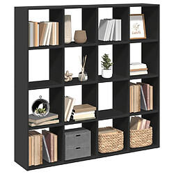 Avis vidaXL Bibliothèque noir 137,5x29x137,5 cm bois d'ingénierie