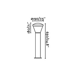 Avis faro Balise de jardin gris foncé Shelby