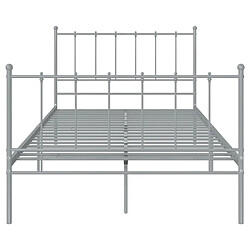 Acheter Maison Chic Lit adulte - Lit simple Cadre de lit,Structure du lit Contemporain Gris Métal 120x200 cm -MN47642