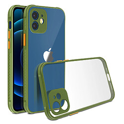 Avizar Coque iPhone 12 / 12 Pro Grips antidérapants Bords caméra surélevés - Vert