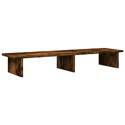 vidaXL Support de moniteur chêne fumé 100x27x15 cm bois d'ingénierie