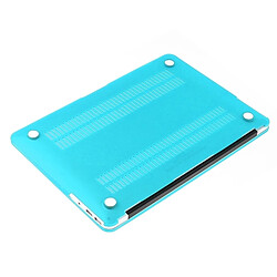 Wewoo Housse Étui bleu pour Macbook Air 11,6 pouces 3 en 1 givré Hard Shell boîtier de protection en plastique avec clavier de garde et prise de poussière de port pas cher