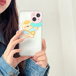 GUPBOO Étui pour iPhone11ProMax Dessin animé ours simple étui pour téléphone portable coque souple transparente