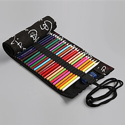 Wewoo Calligraphie Mignonne Canevas Rouleau Scolaire Étui à crayons à Étudiant Pen Sac Papeterie Pochette Fournitures 36 trous