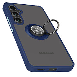 Avizar Coque pour Samsung Galaxy S24 FE Bague Métallique Support Vidéo Bleu Nuit